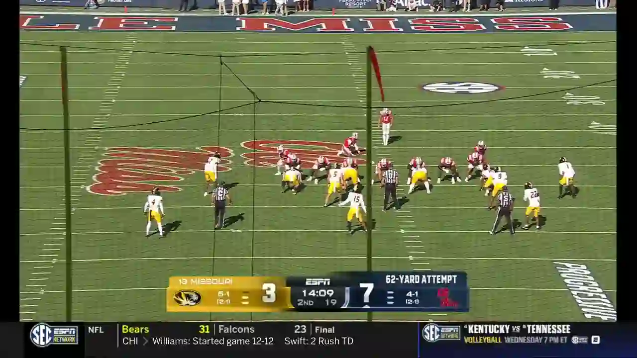 Screenshot of  SEC Network, tested 3 days ago