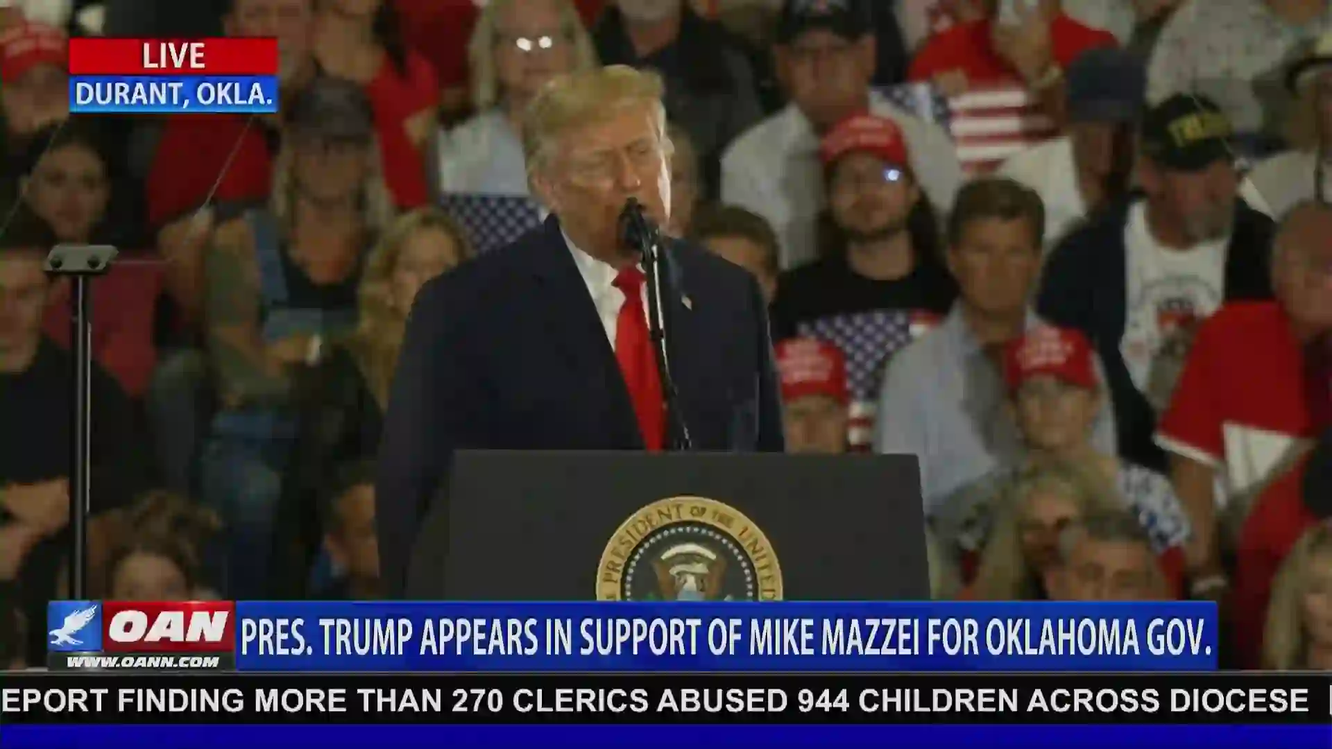 Screenshot of One America News Network, tested 17 days ago