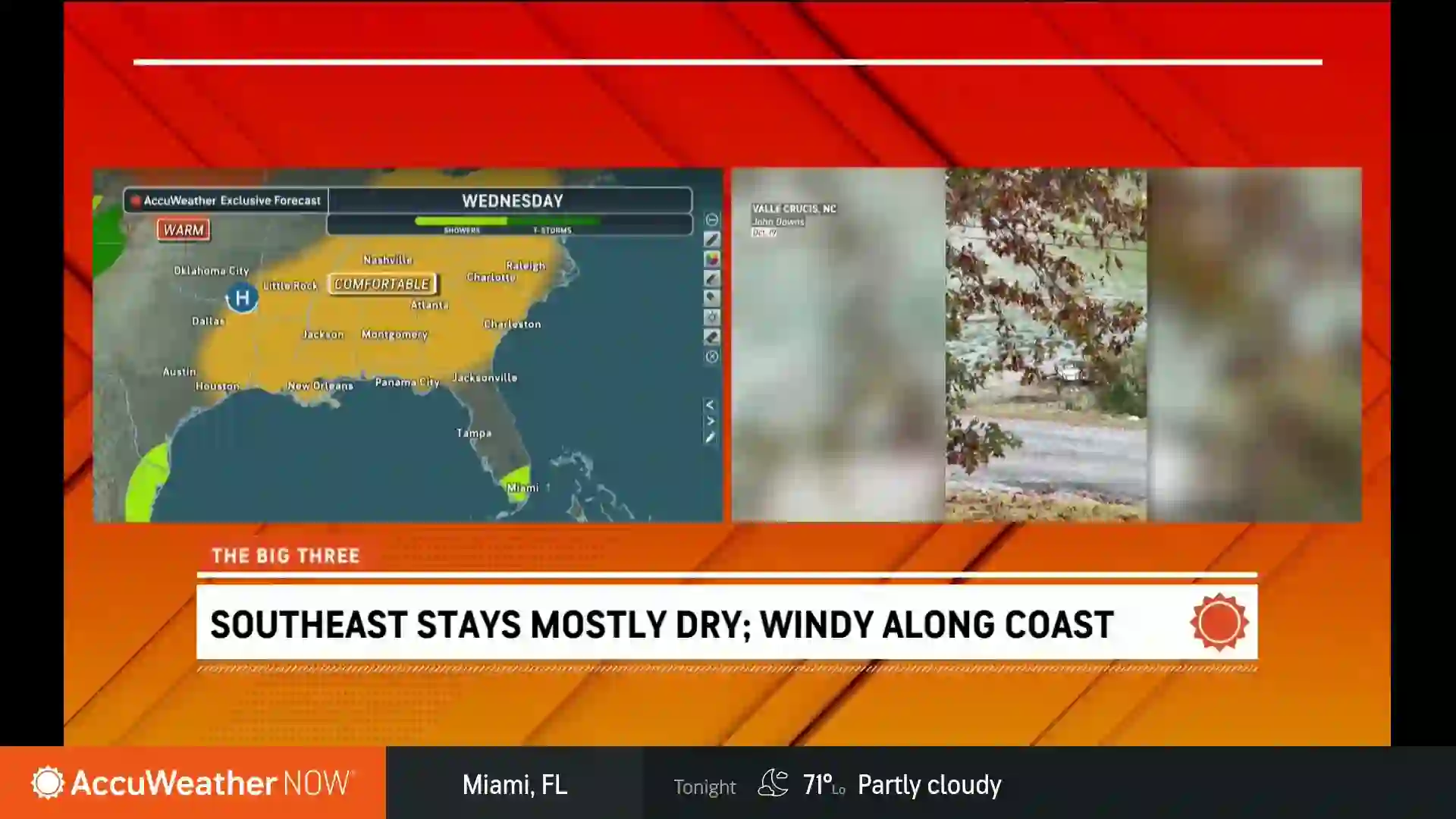 Screenshot of  AccuWeather NOW, tested 1 day ago