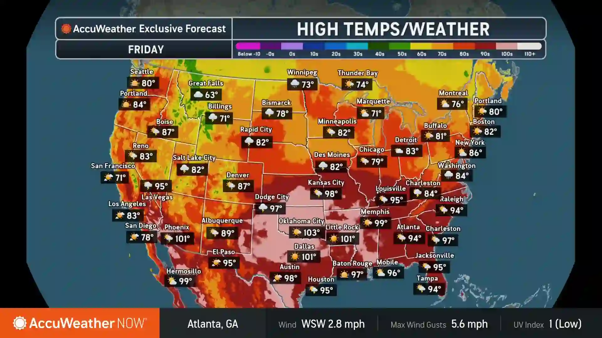 Screenshot of  AccuWeather NOW, tested 2 months ago