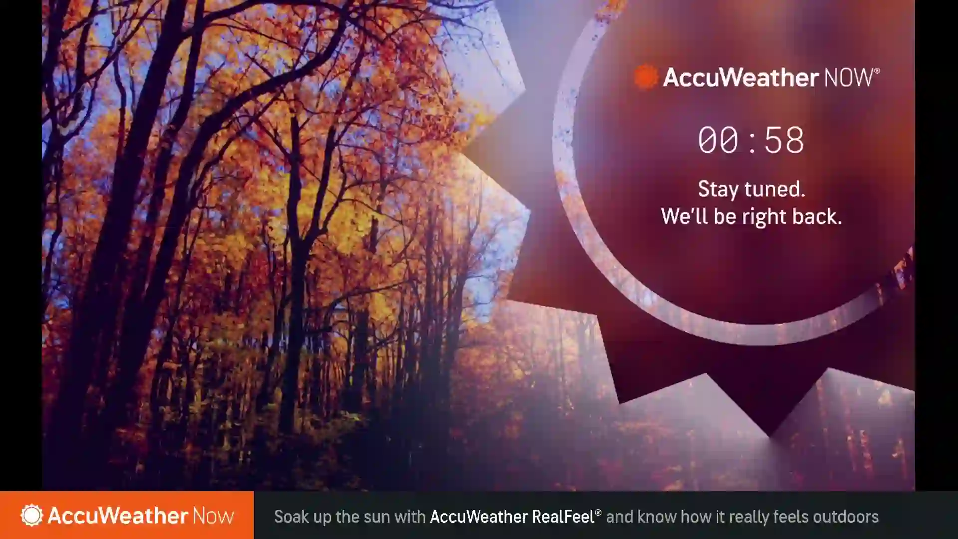 Screenshot of AccuWeather NOW, tested 2 months ago
