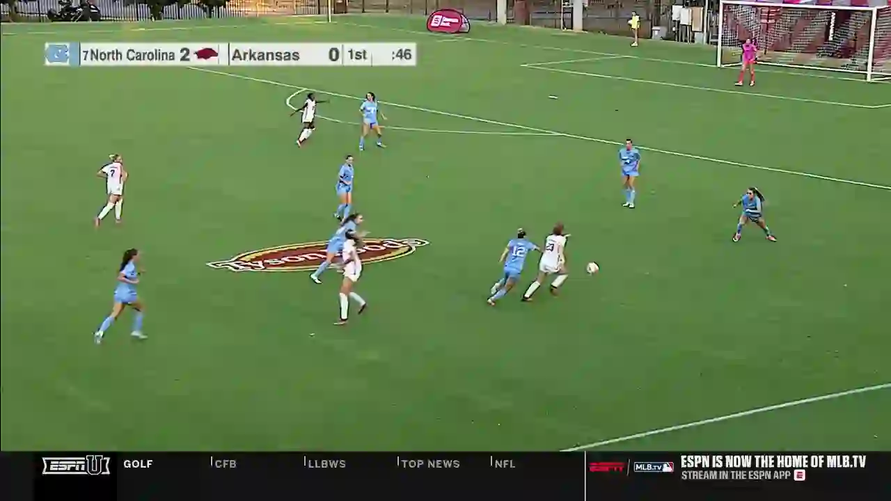 Screenshot of ESPNU, tested 2 months ago