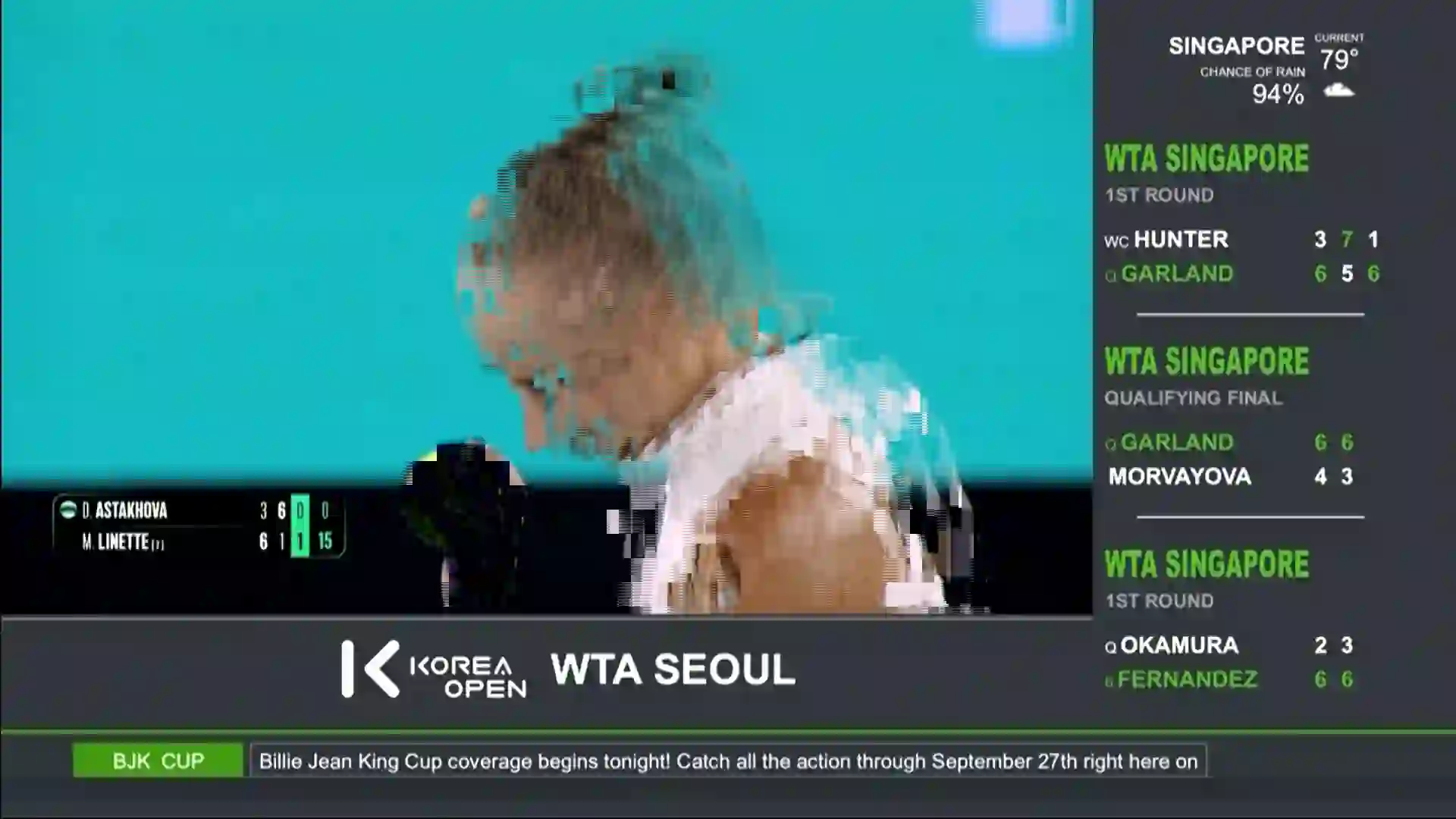 Screenshot of TENNIS TV, tested 26 days ago